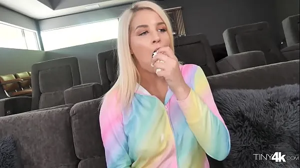 New Pornstar Sophia Lux loves watches movies, so much so she can't help playing with her pussy then grabbing a giant cock...sucking and fucking it cool Videos