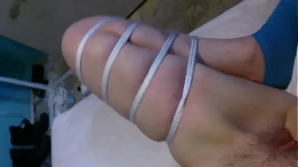 Tied up teen gets played with Video keren baru