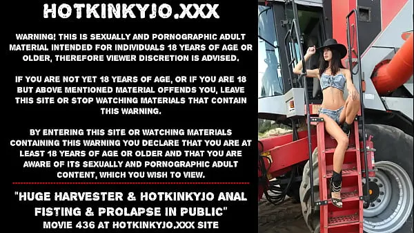 New Huge harvester & Hotkinkjo results with anal fisting & prolapse in public cool Videos