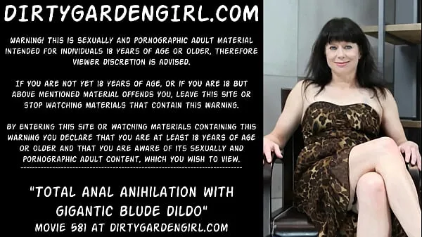 New Dirtygardengirl Total anal anihilation with gigantic blude dildo cool Videos