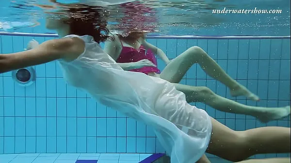 New Underwater swimming pool lesbians Lera and Sima Lastova cool Videos