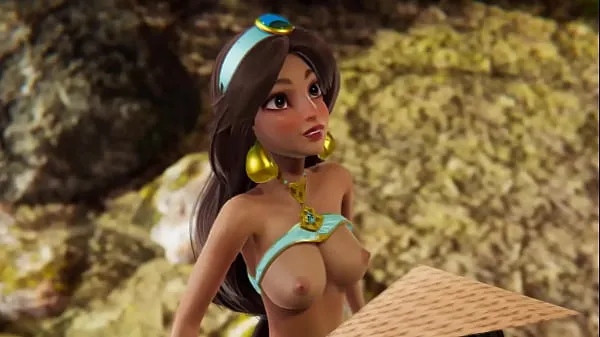 Новые Disney Futa - Raya получает кримпай от Jasmine - 3D порно классные видео