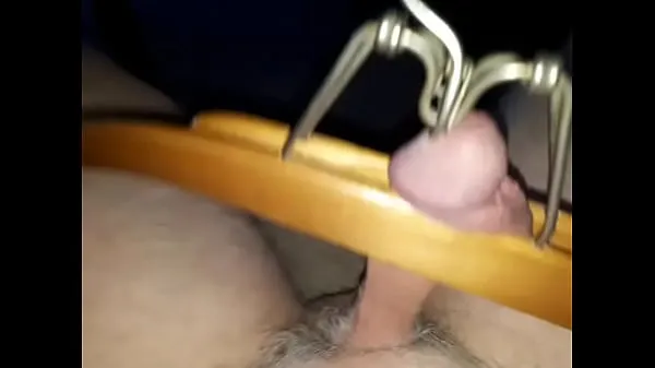 An innovation in self-stimulation: an old pant hanger clamped on my cock Video thú vị mới