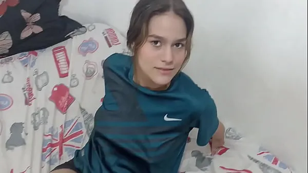 New I find my stepsister with my clothes on and I take them off until I end up fucking her cool Videos