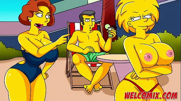 Nuevos Novias teniendo una orgía en un hotel caribeño - Simpsons Hentai vídeos interesantes