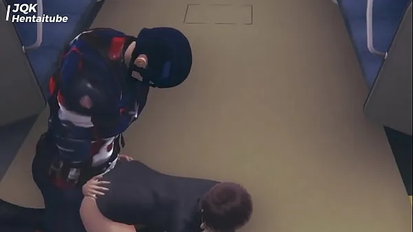 Hentai 3D uncensored (4) - Captain America and office girl on the public trainمقاطع فيديو رائعة جديدة
