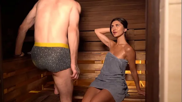 It was already hot in the bathhouse, but then a stranger came in Video keren baru