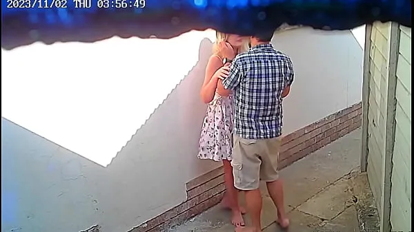 New Cctv camera caught couple fucking outside public restaurant cool Videos